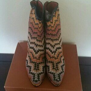 Missoni Multicolored Zig Zag Boots - Size 38 (7.5-8)